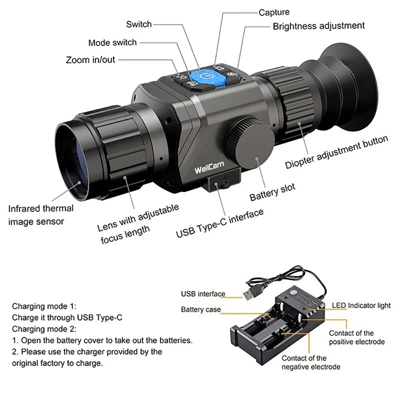 1600m Thermal Hunting Monocula - Thermal Scope Night Vision Monocular 评论和价格