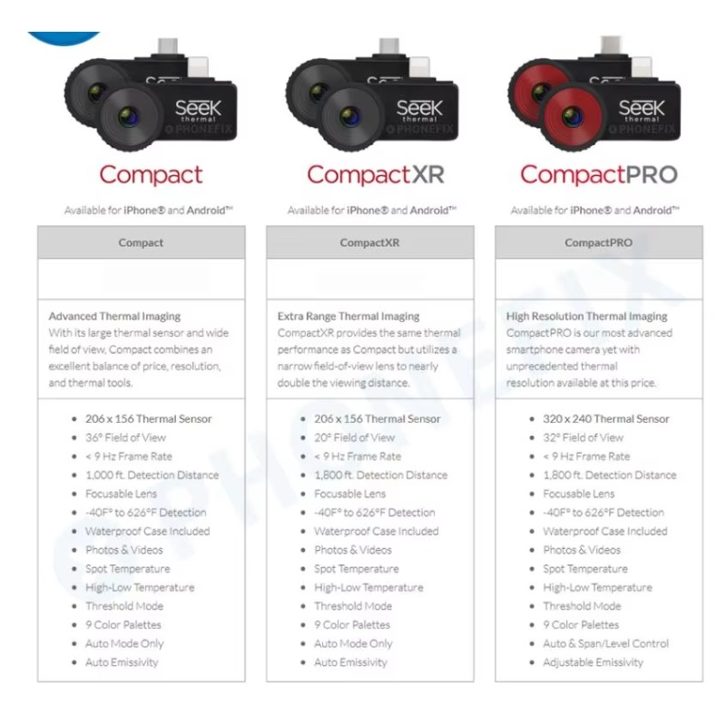 For Seek Thermal Imaging     I - Seek Compact Pro Android 评论和价格